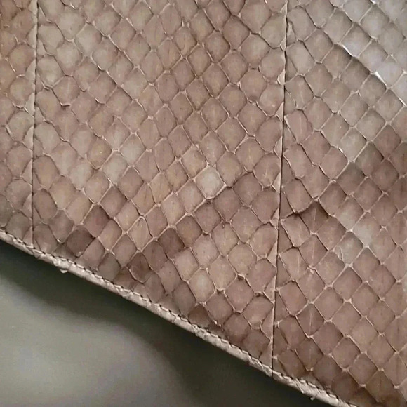 Vintage Coret Snakeskin Purse in Taupe - Picture 6 of 12